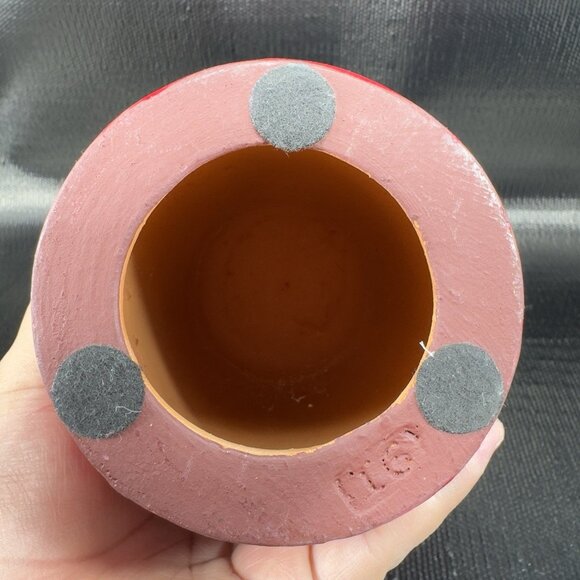 Kokeshi Doll Red Clay Japanese Terracotta Pottery Sculpture 8inch Heavy Figure - Picture 4 of 11